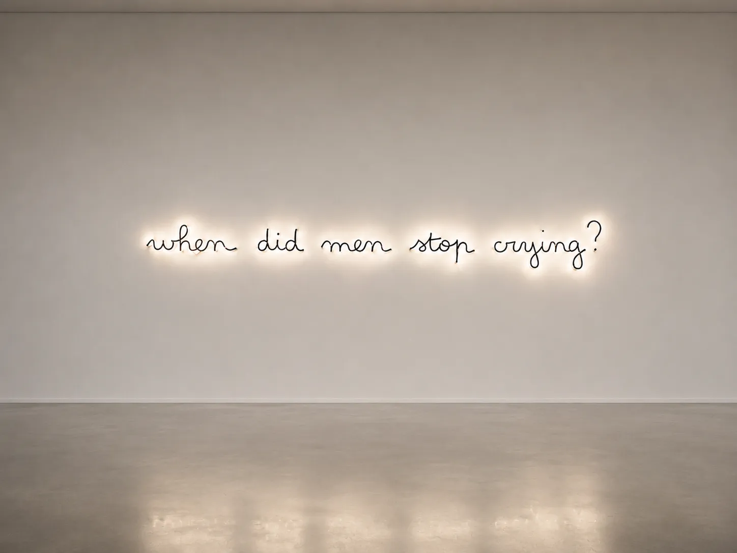 Why did men stop crying?